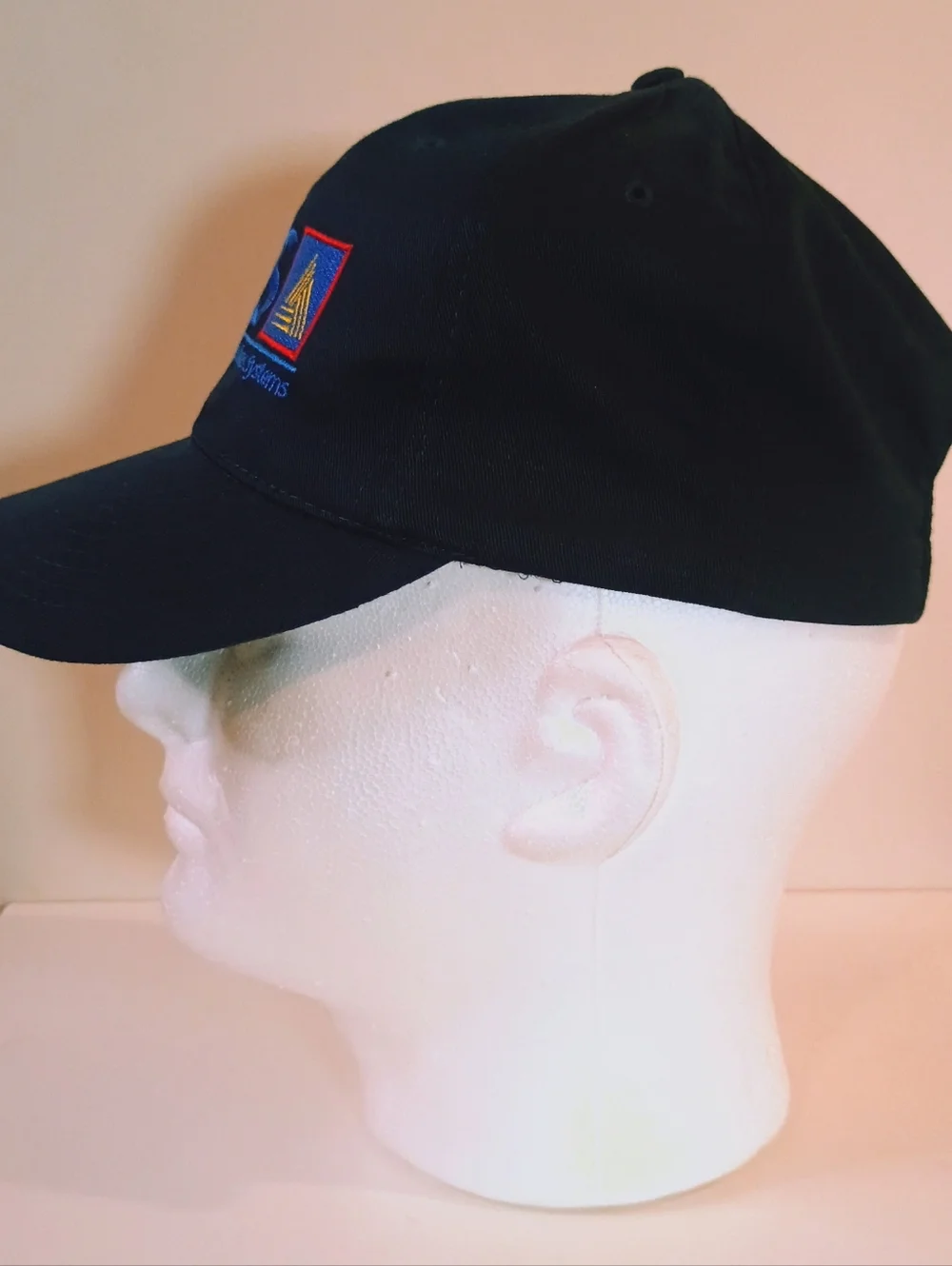 90s Y2K Vintage ACS Alaska Communications Systems Black Logo Baseball Cap